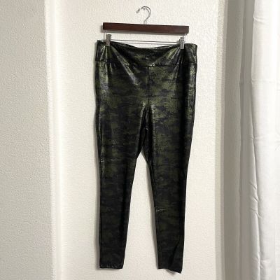 Lularoe Luxe Womens Leggings Camo Camouflage Shiny Crackle Plus Size 2X